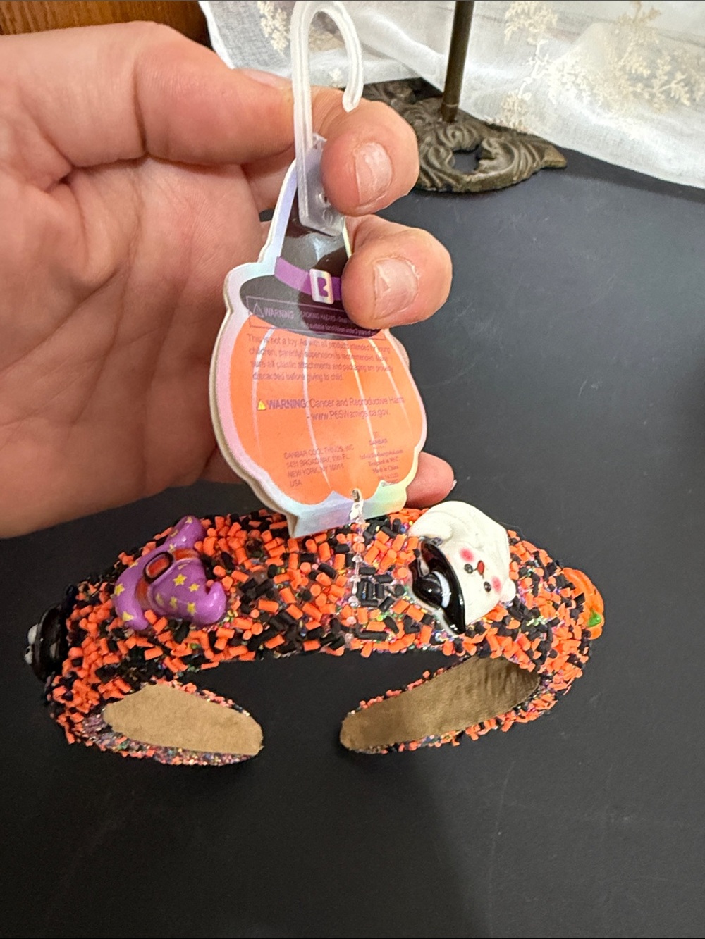Halloween confetti charm hairband